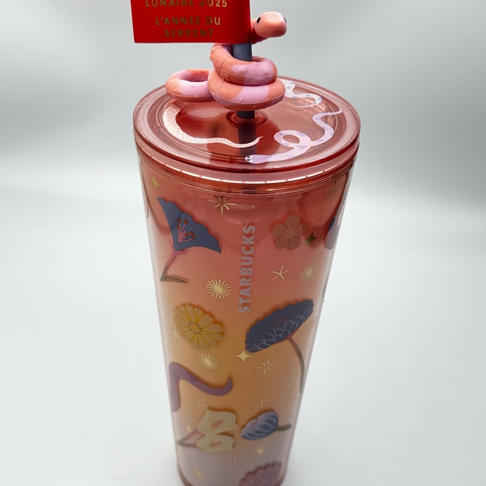 NEW 2025 Starbucks  Lunar New Year of Snake 24oz Tumbler SNAKE TOPPER